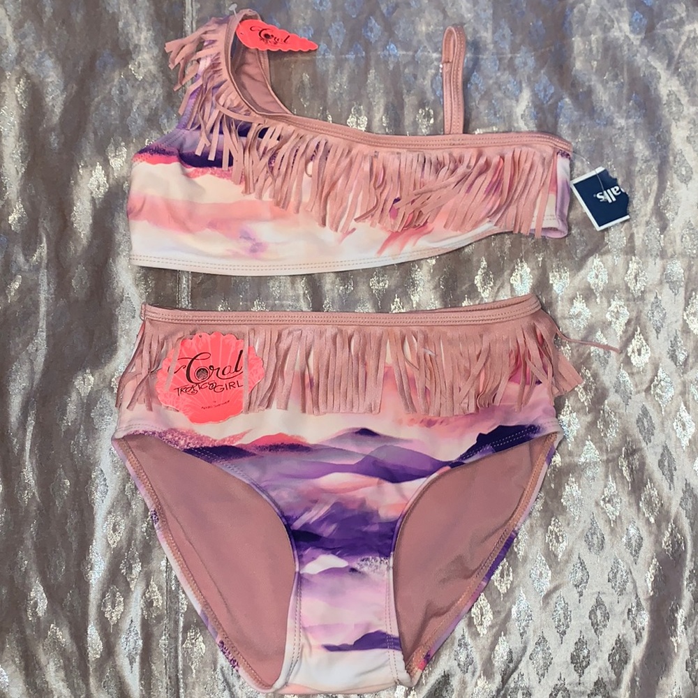 NWT coral tropics by Apollo swimwear 2 piece Sz 10